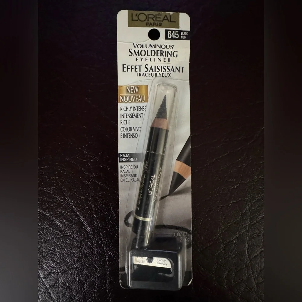 L’Oréal Voluminous Smoldering Eyeliner & Sharpener 645 Black New in Package